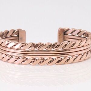 Native America Navajo Copper Bracelet By Elaine Tahe.